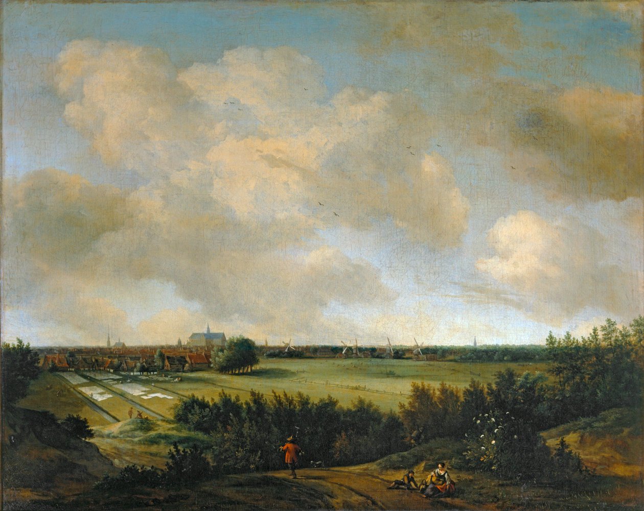 Tvätterskorna i Overveen, nära Haarlem ... av Jan van der the Elder Meer