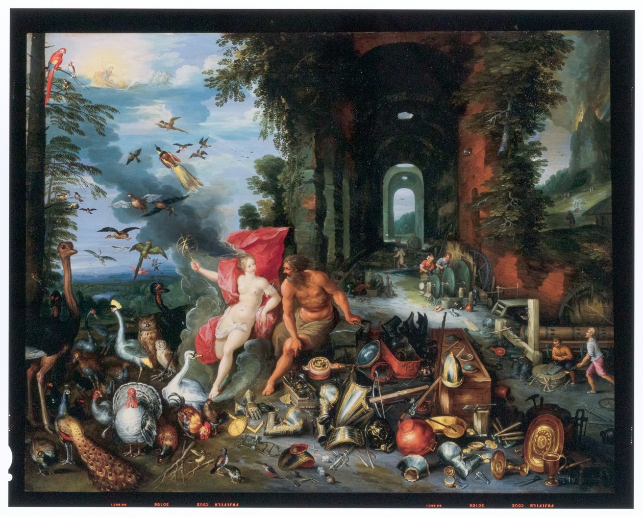 Allegorin om eld och luft av Jan van the Elder Kessel