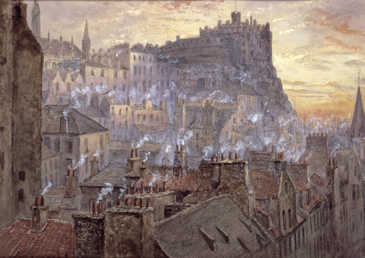 Edinburgh Castle från George IV Bridge av Jane Stewart Smith