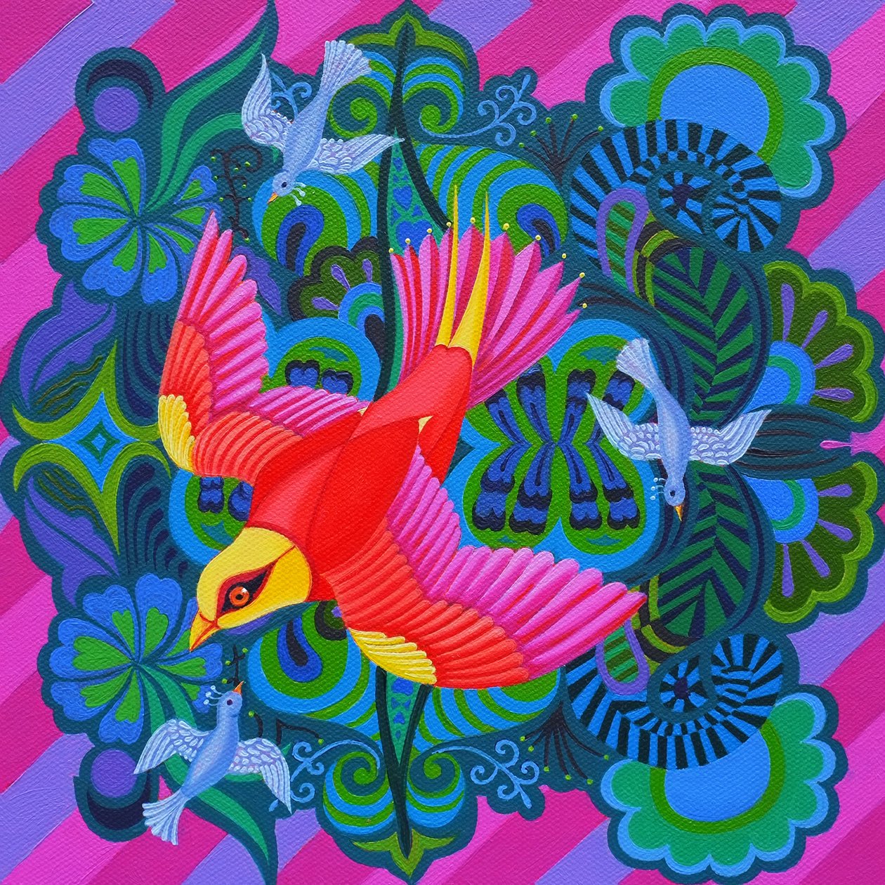 Svepande fågel, 2013, av Jane Tattersfield
