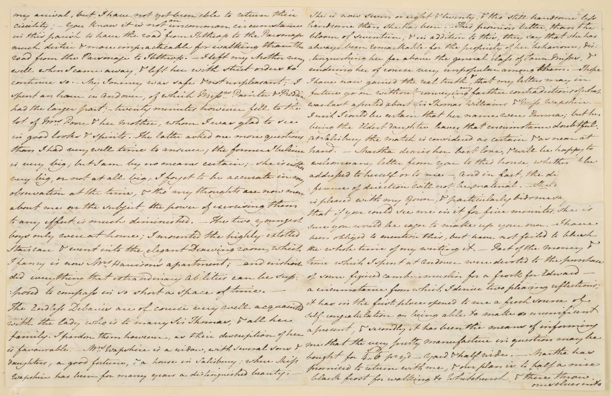 Brev från Jane Austen till sin syster Cassandra, 30 november 1800 (papper) av Jane Austen