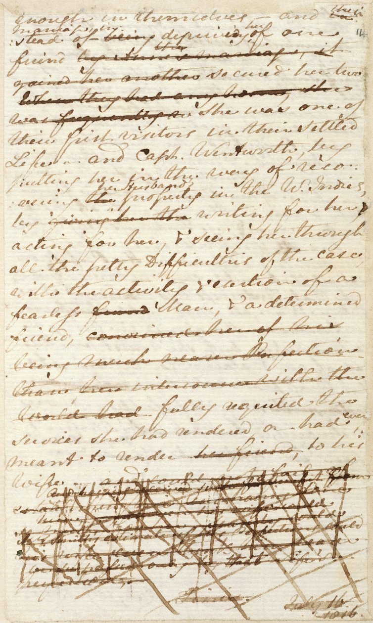 MS EG 3038 Sida från "Persuasion" av Jane Austen