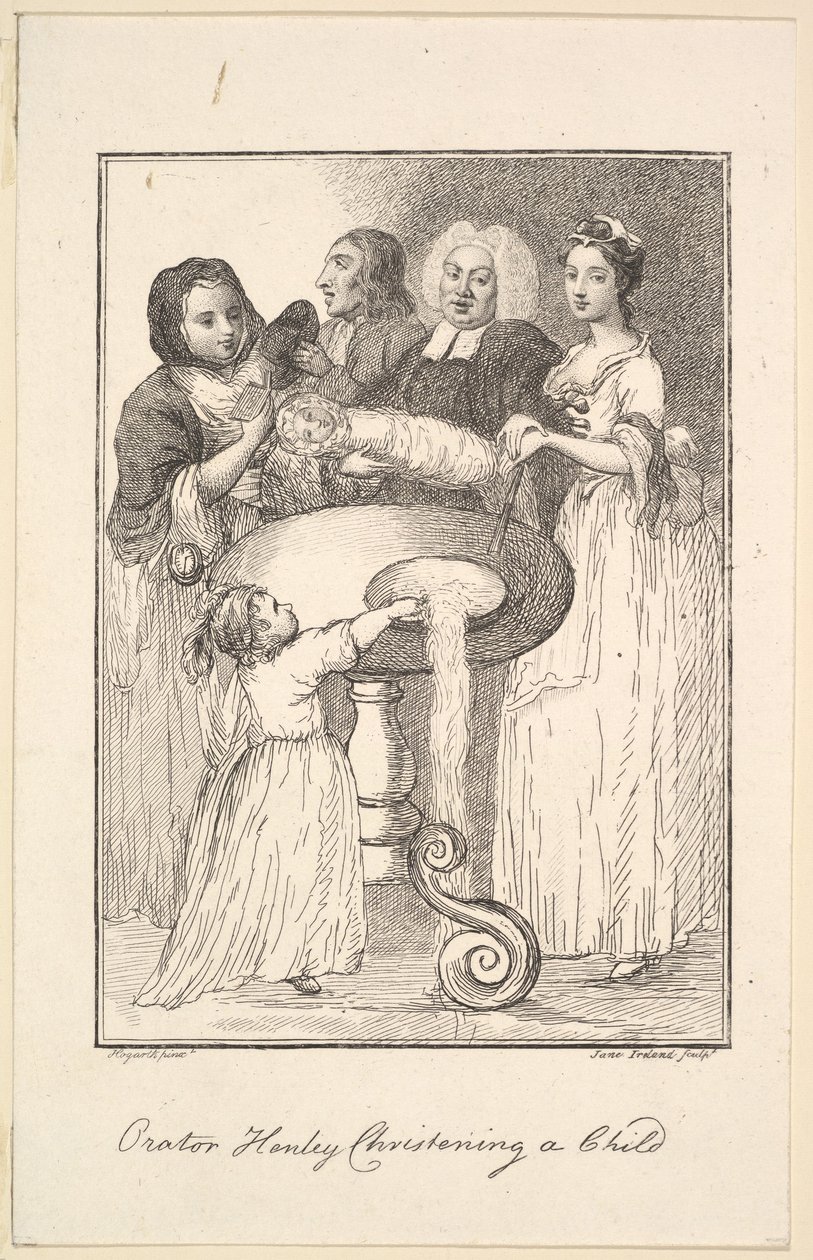 Orator Henley döper ett barn, 1794. av Jane Ireland