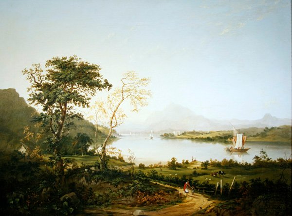 Loch Awe, Argyllshire (olja på duk) av Jane Nasmyth