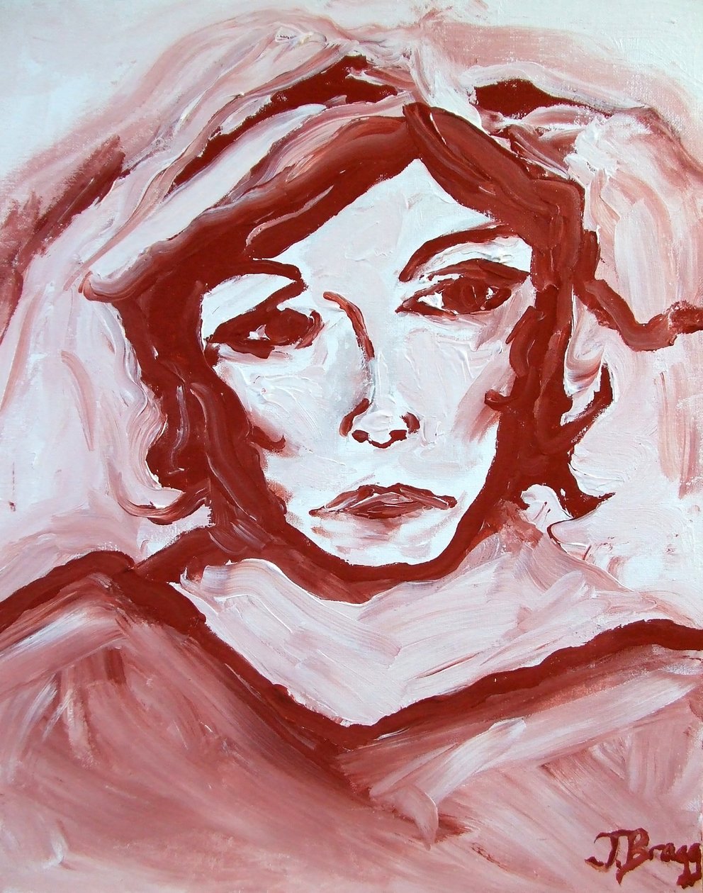 Miss Havisham, ca 2000 (akryl på duk) av Janel Bragg