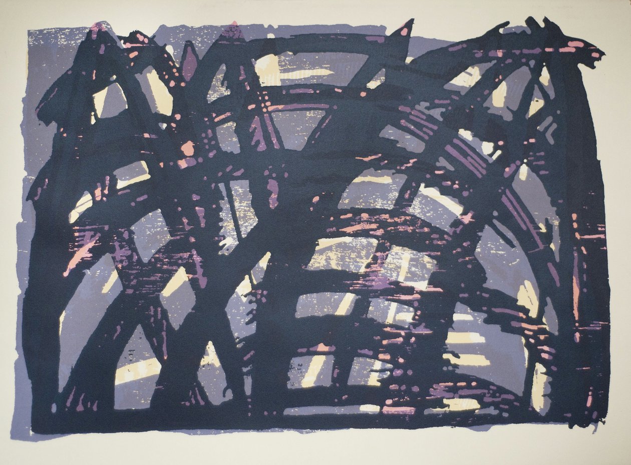 Head On (ii), 2014 (Kedjesågsträsnitt och silkscreen) av Janet McKenzie