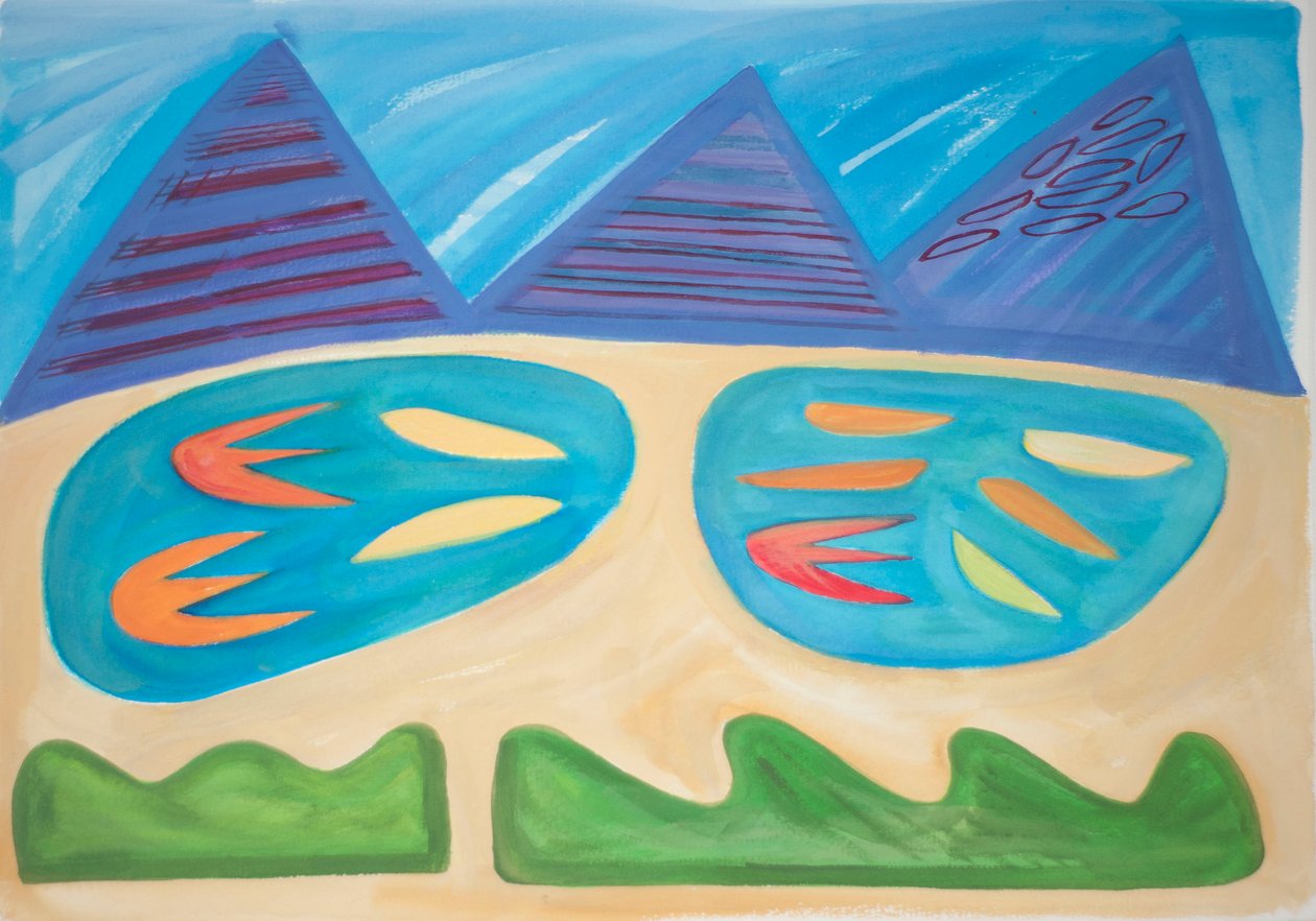 Landscape Within, 2015 (akvarell och gouache på papper) av Janet McKenzie