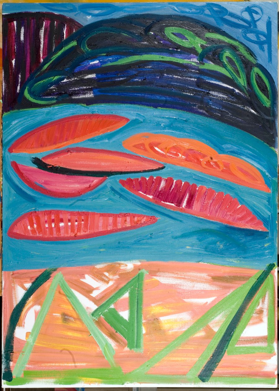 Vi är bara obesegrade (II), 2007 (olja på duk) av Janet McKenzie