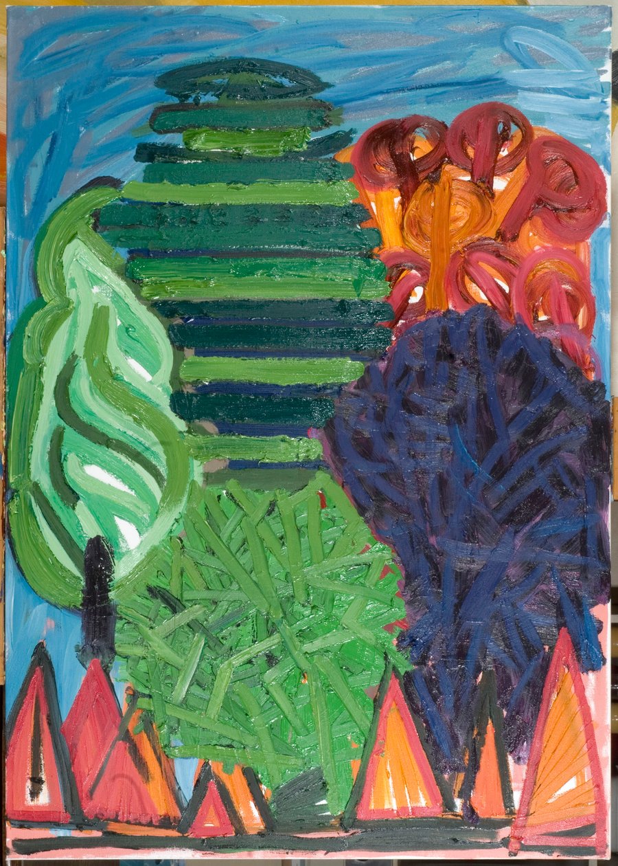 Vi är bara obesegrade (iv), 2007 (olja på duk) av Janet McKenzie