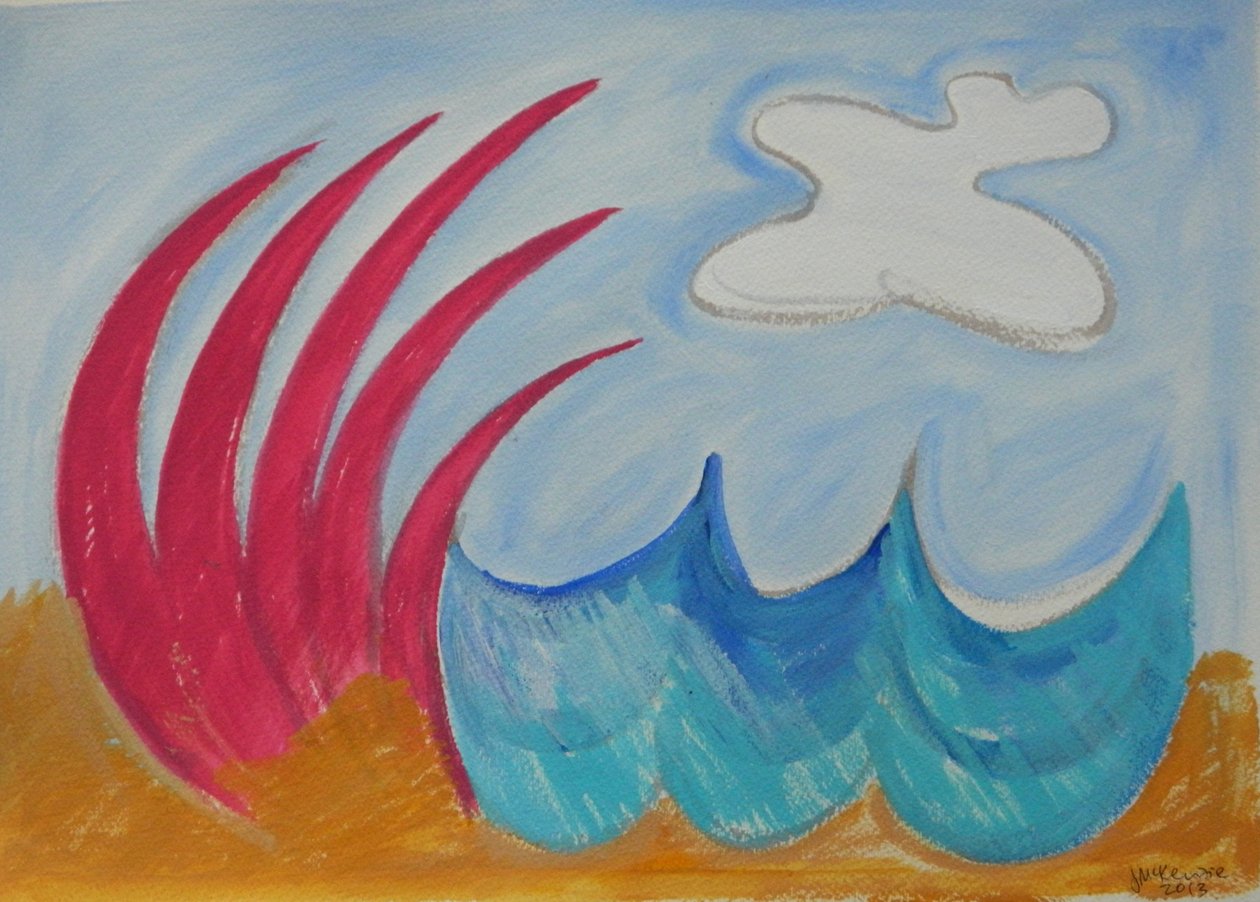 Wormiston sea, 2013 (gouache och akvarell på papper) av Janet McKenzie