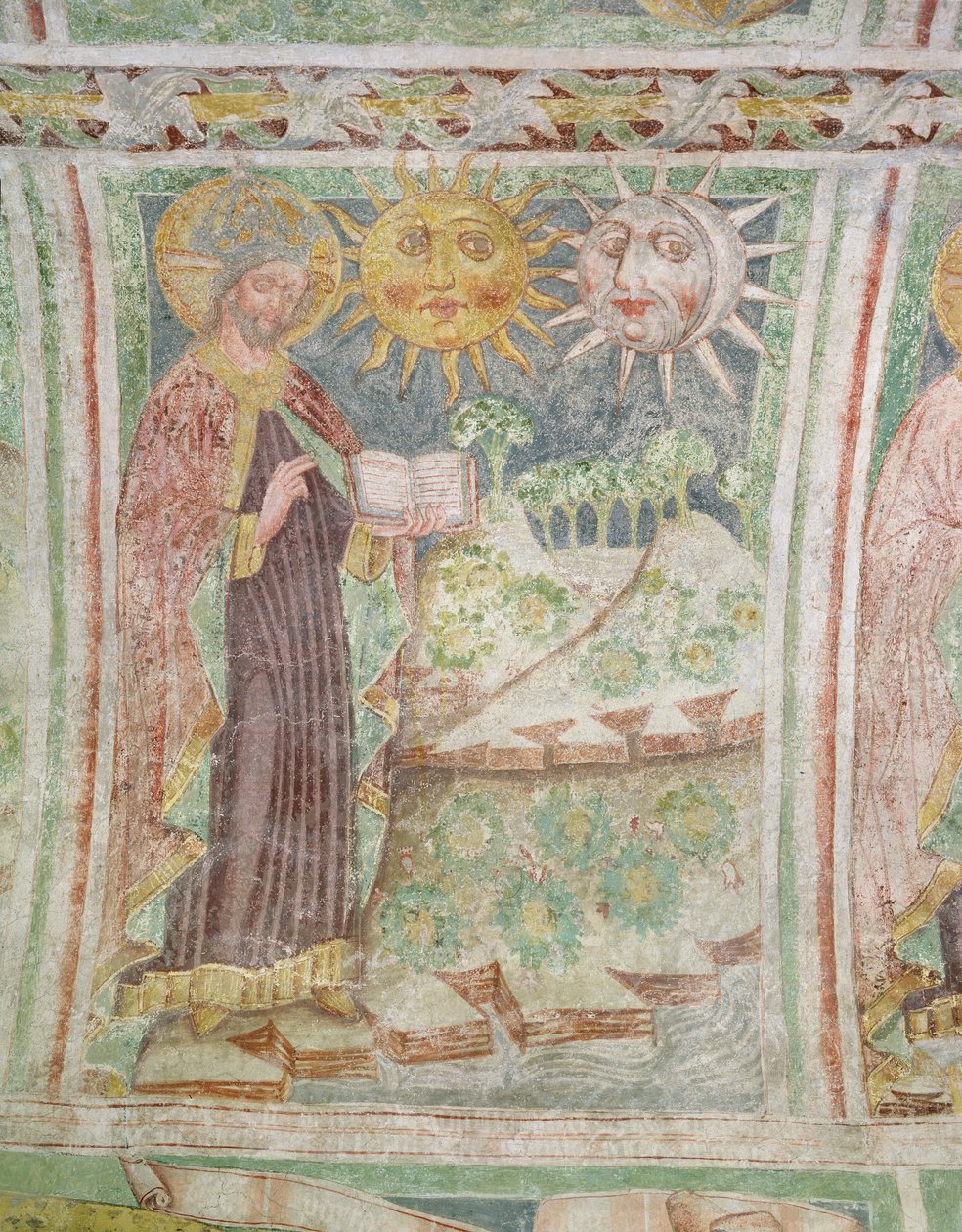 Skapandet av solen, månen och stjärnorna, 1490 av Janez Kastav