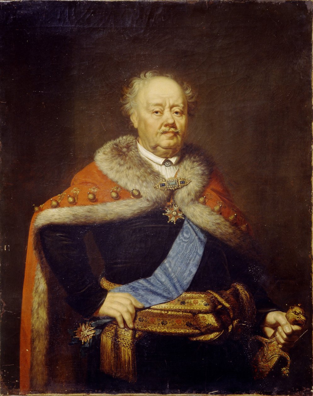 Porträtt av greve Franciszek Ksawery Branicki 1730-1819, 1818 av Janos Rombauer