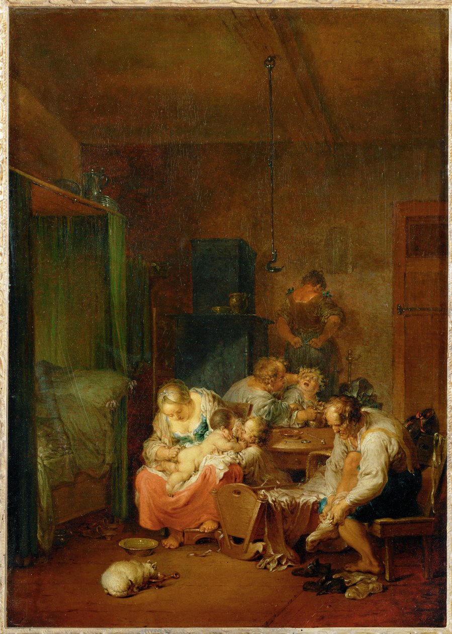 Interiör, morgon (målning på duk) av Januarius Zick