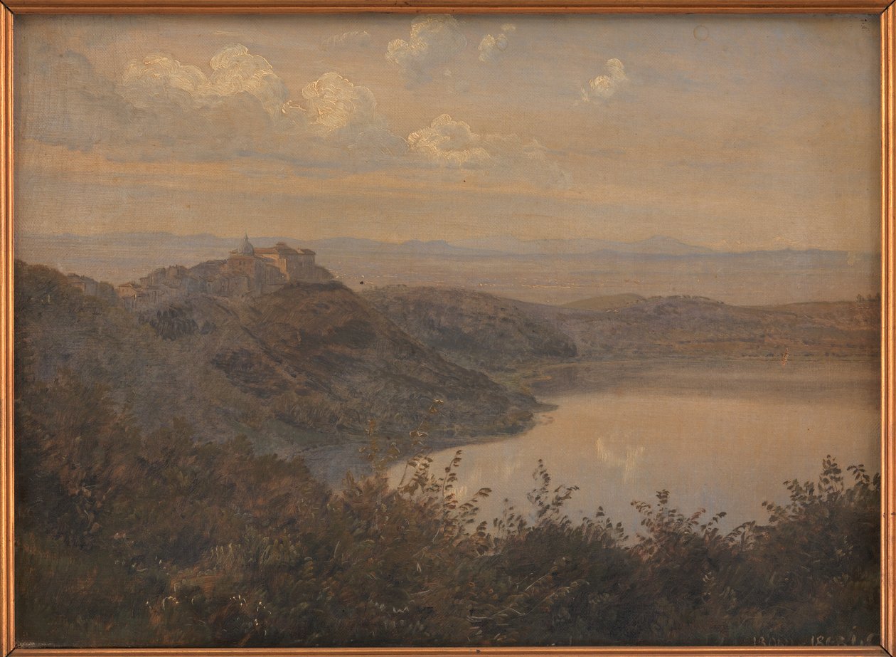 Utsikt mot Castel Gandolfo, Italien av Janus La Cour