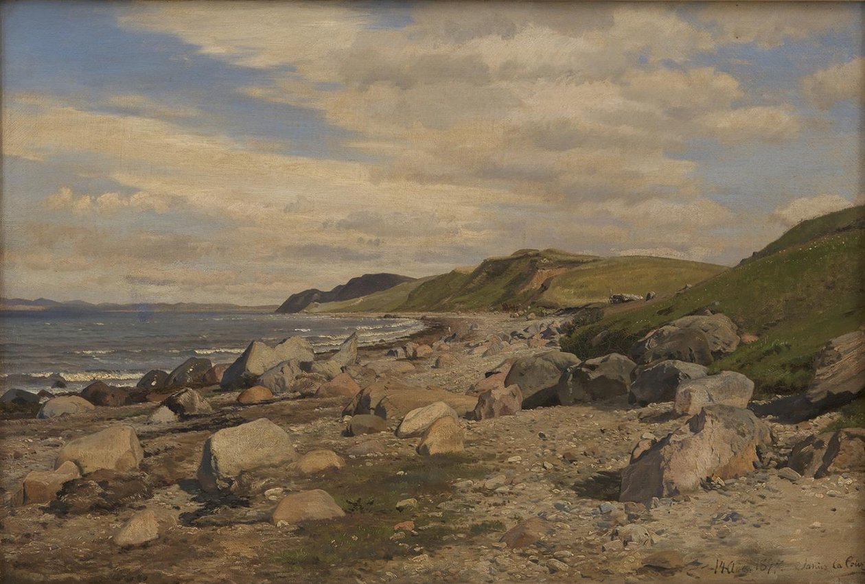 Strandavsnitt vid Helgenæs av Janus La Cour