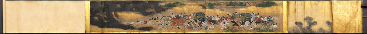 Människor som flyr från en eld av Japan, Edo period