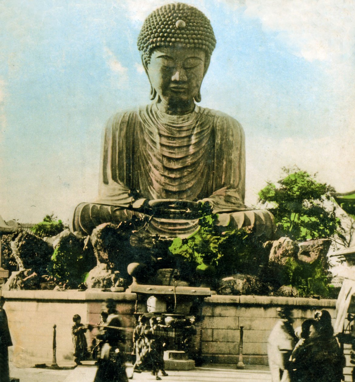 Buddha, Kobe, ca 1900 (albumfoto) av Japanese Photographer