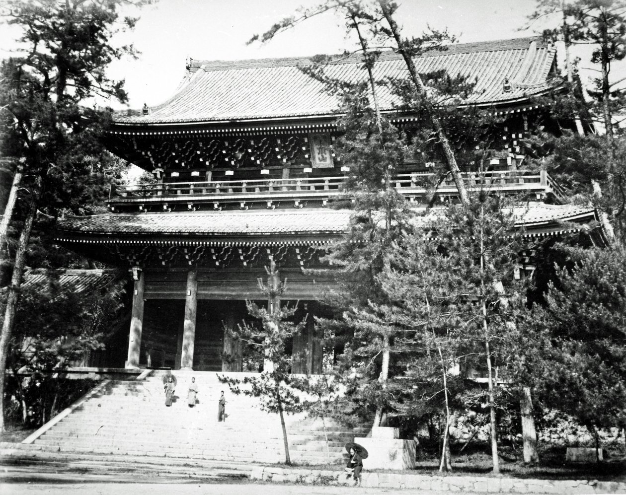 Huvudporten till Chion-in-templet, Japan, ca. 1860-80 av Japanese Photographer