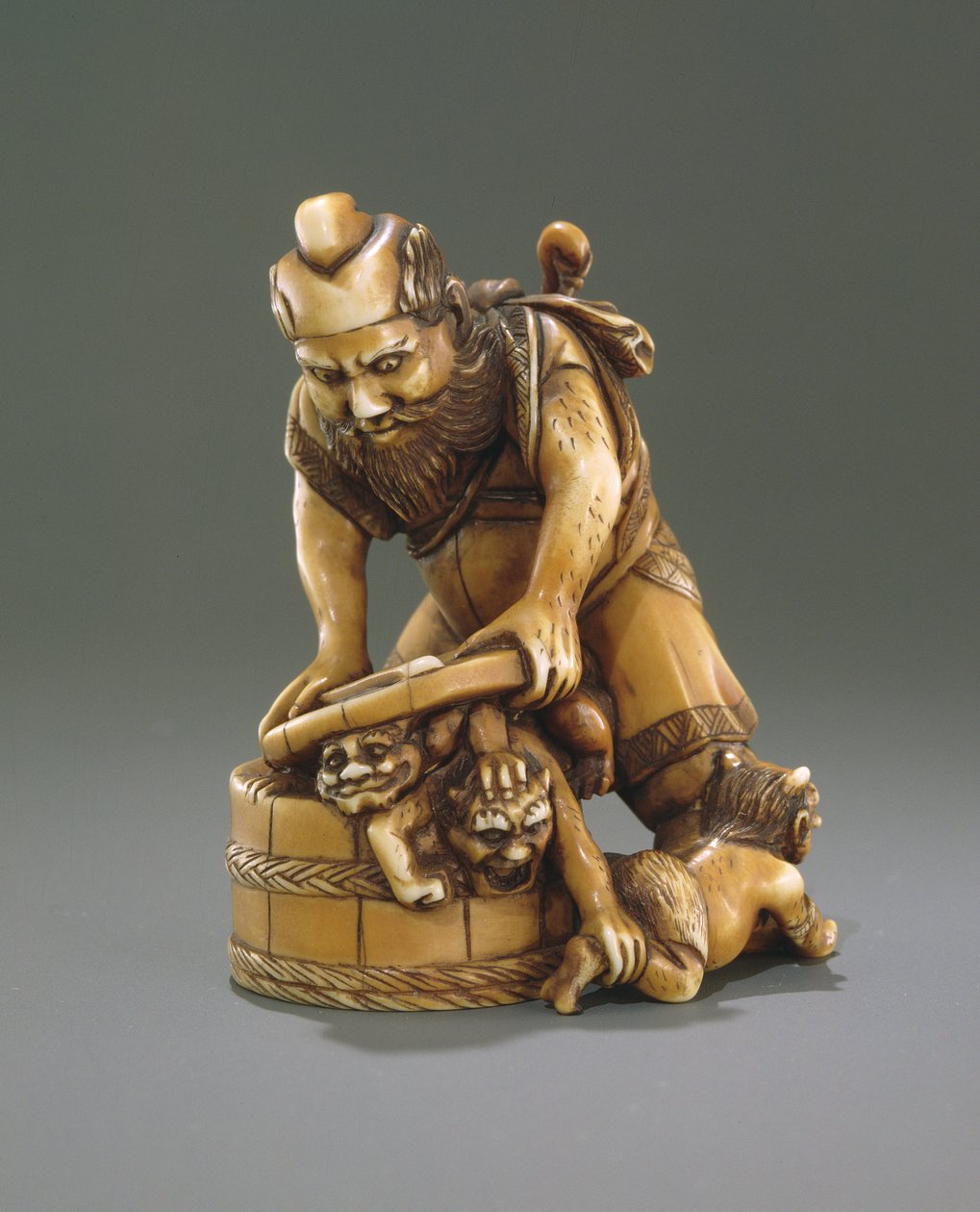 Figur av Shoki, demondämparen av Japanese School