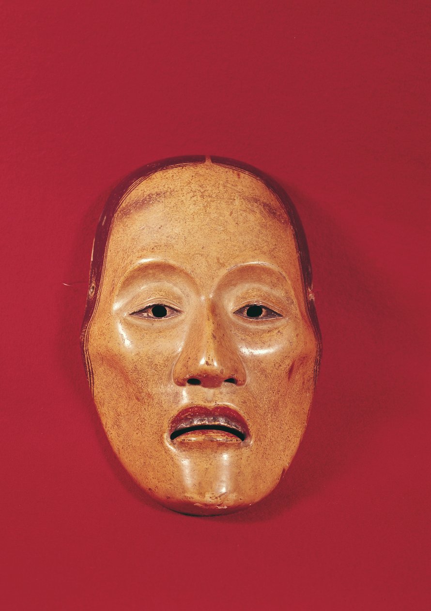 Ingen teatermask (lackat trä) av Japanese School