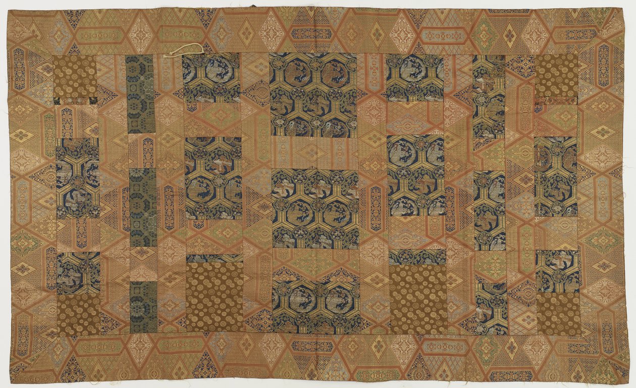 En buddhistisk munkekåbe, lappet; kesa ??, Edo-periode, 1615-1868 (silke)sverige av Japanese School