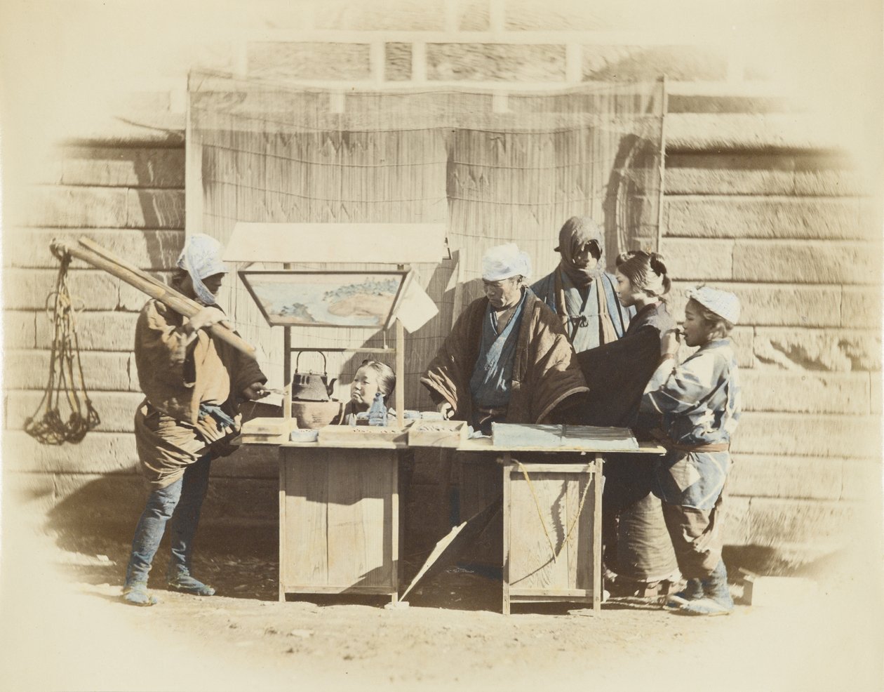 Vägstånd i Japan (handfärgat svartvitt foto) av Japanese Photographer
