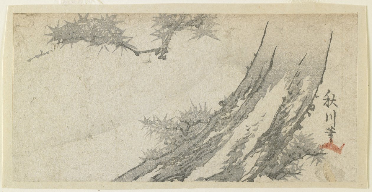 (Lönnträd och berget Fuji), 1860-70-tal av Japanese School