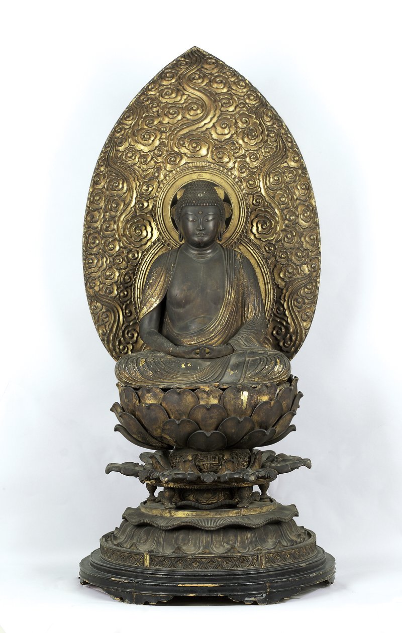 Amida Buddha (trä) av Japanese School