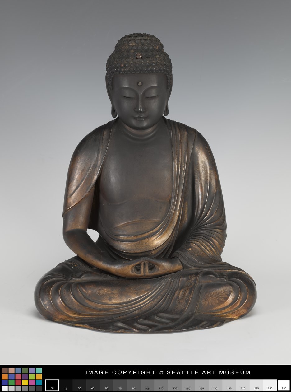 Amida Buddha på en Lotus Piedestal av Japanese School