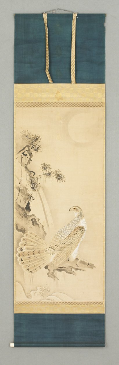 Falk och träd, ca 1500-talet (Kakemono) av Japanese School