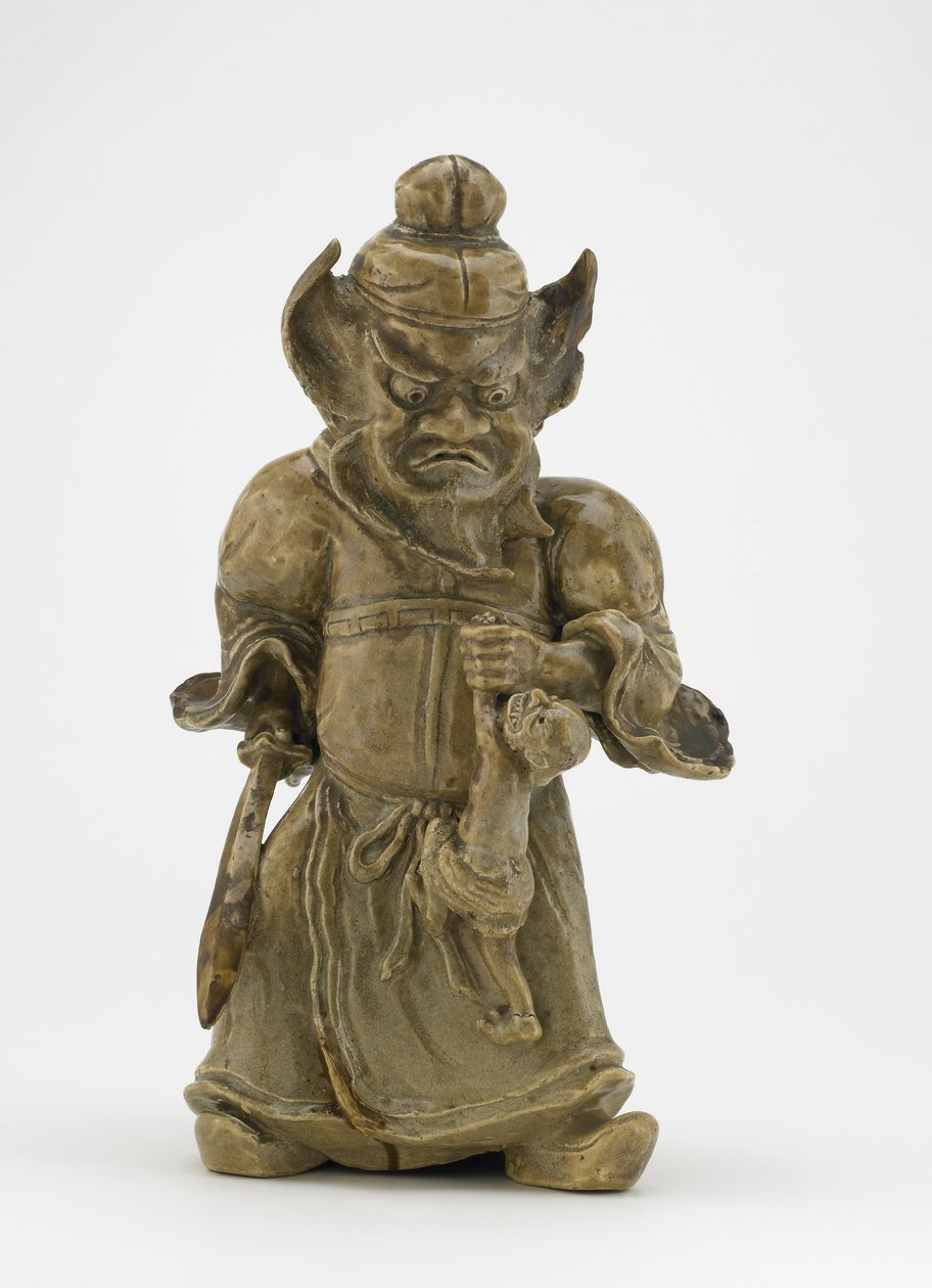 Figur av Shoki the demon queller, Tokyo, Edo period (keramik) av Japanese School