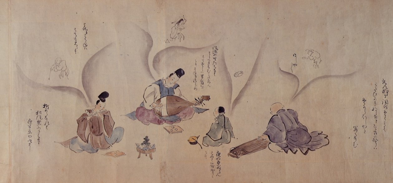 Japanska musiker, från Sadanobu Matsudairas (1758-1829) 