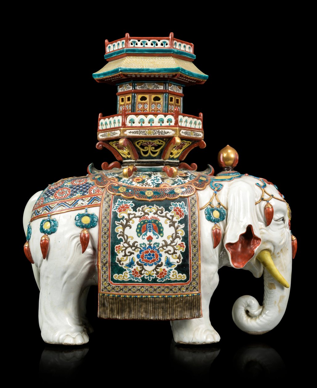 Elefant i Kakiemon-stil av Japanese School