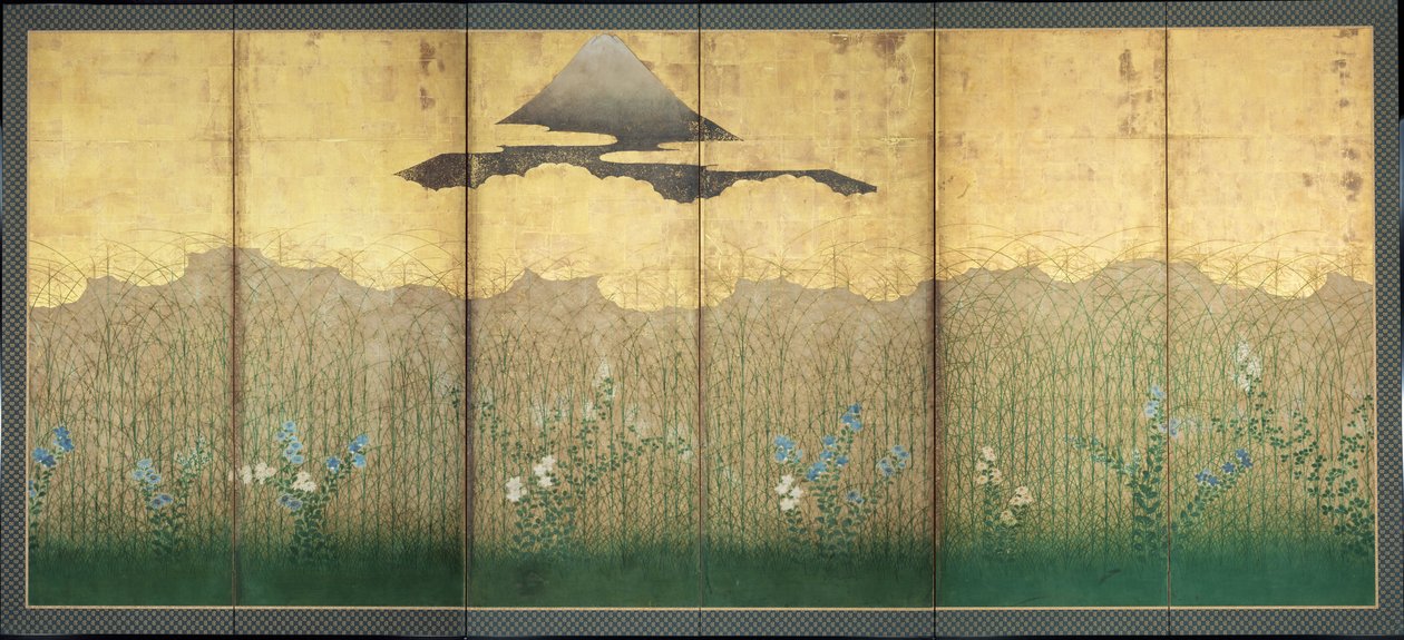 Musashino - Anonym - 1600-talet - Akvarell och bläck på papper - 155,5x363 - Suntory Museum of Art av Japanese School