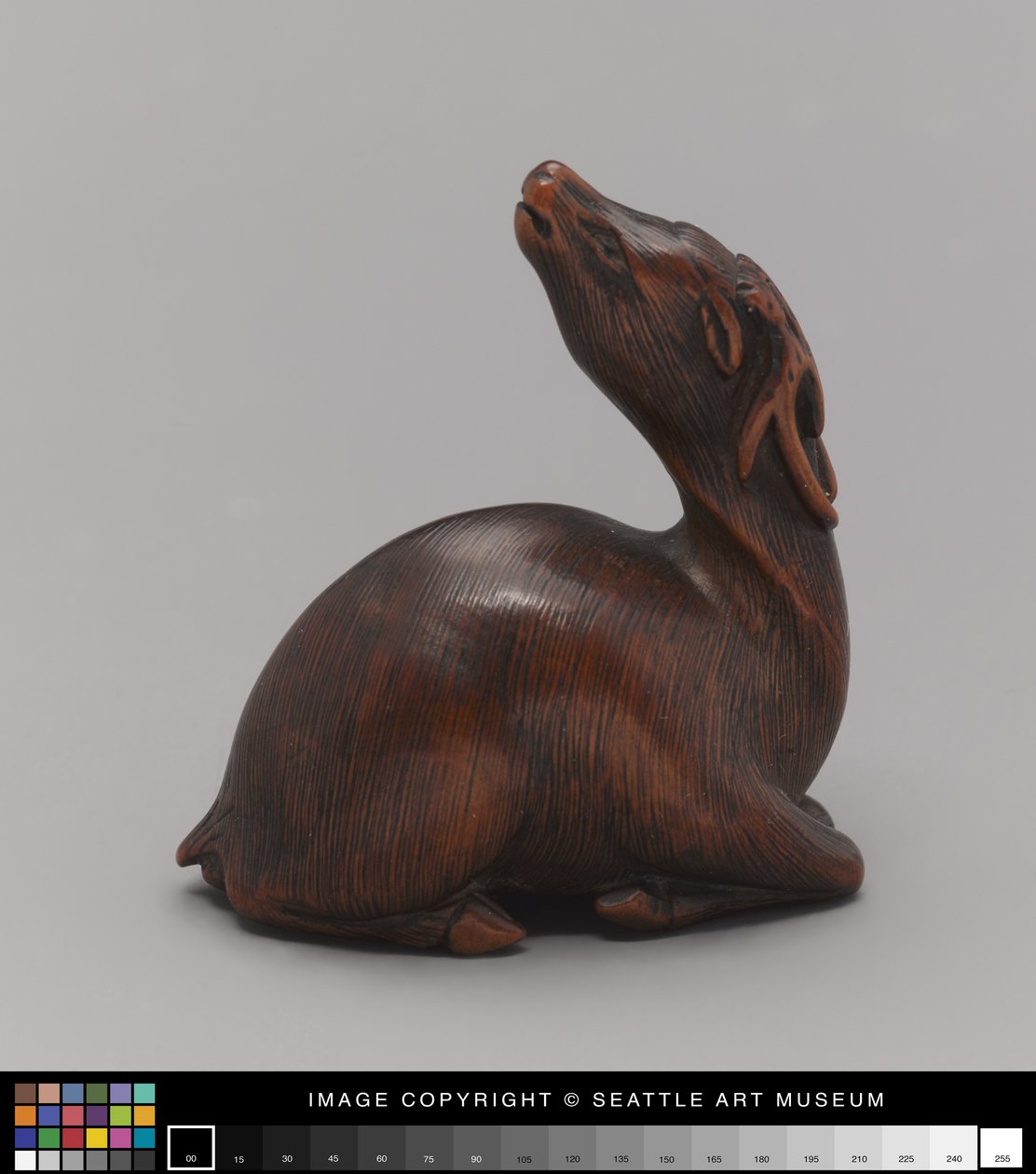 Netsuke modellerad som rådjur, mitten av 1800-talet (elfenben) av Japanese School