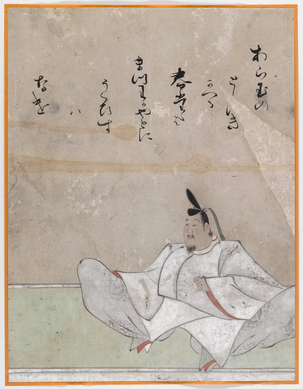 En av Sanjurokkasen, albumblad (bläck på papper) av Japanese School