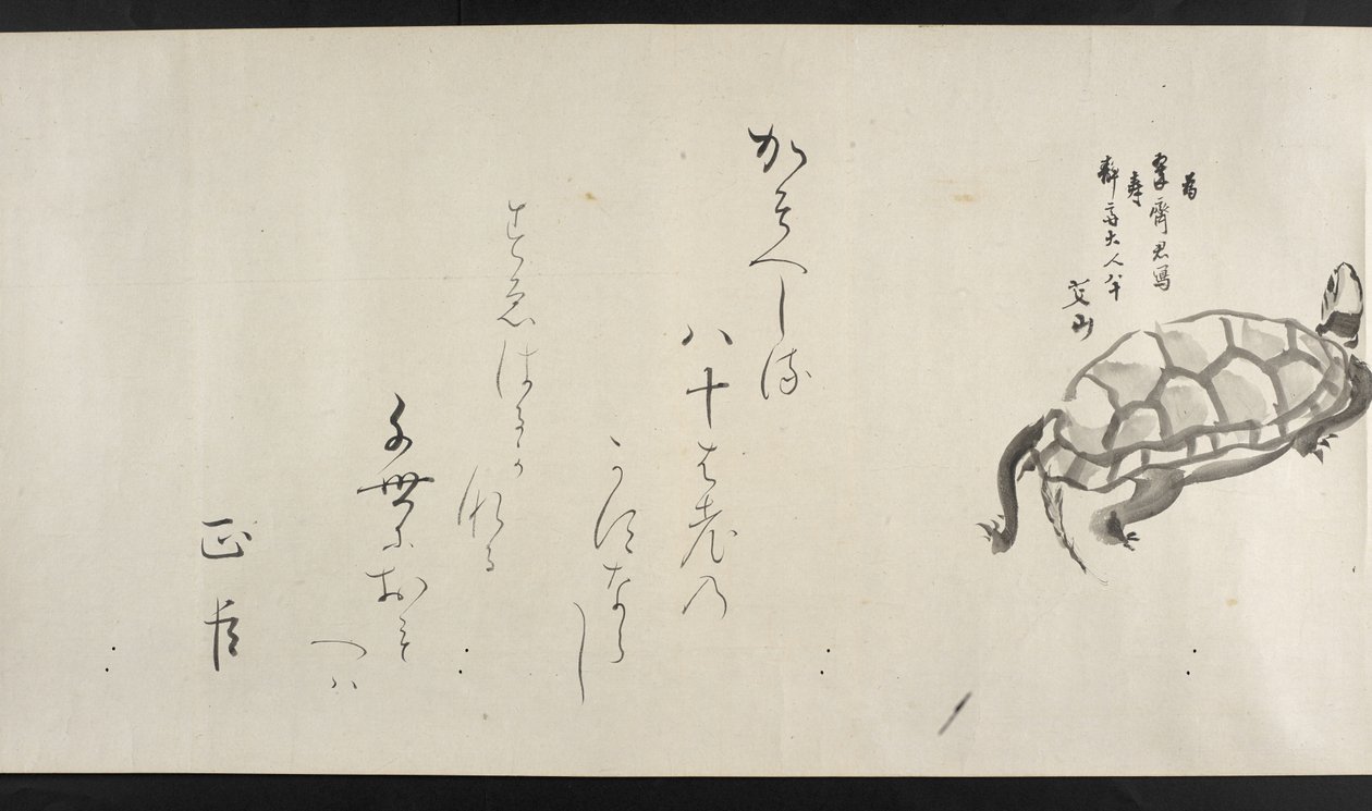 Eller. 14872, f.29, En sköldpadda, från Yoshida Seisai (handscroll) av Japanese School