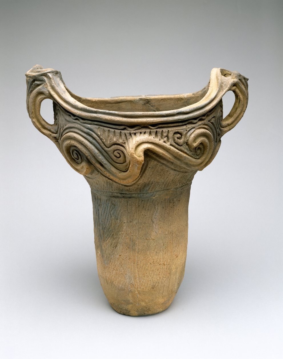 Kruka med Whorl Design, c.7500-300 BC (lågbränd keramisk lera) av Japanese School