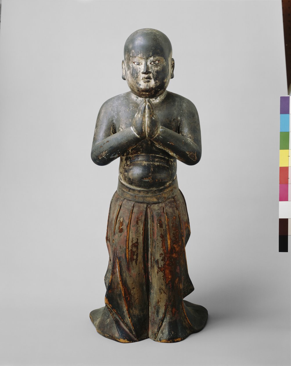 Prince Shotoku vid två års ålder, ca 1300 (Trä med polykroma, bergkristallinlagda ögon) av Japanese School