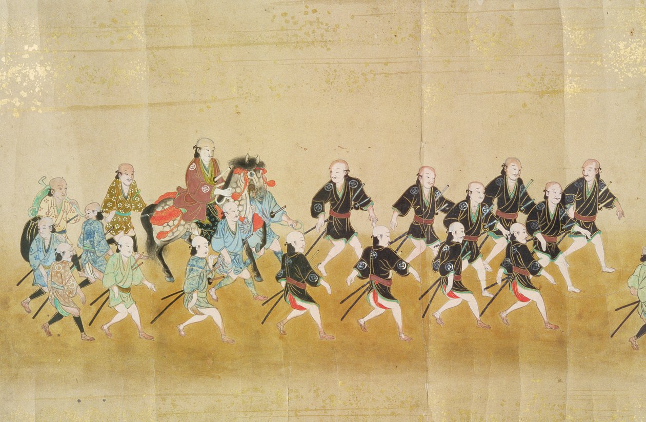 Sjätte koreanska ambassaden i Japan vid tiden för Tokugawa Ietsunas succession 1651, möjligen av Kano Masunobu (1625-94) 1655-57 (rullmålning) av Japanese School