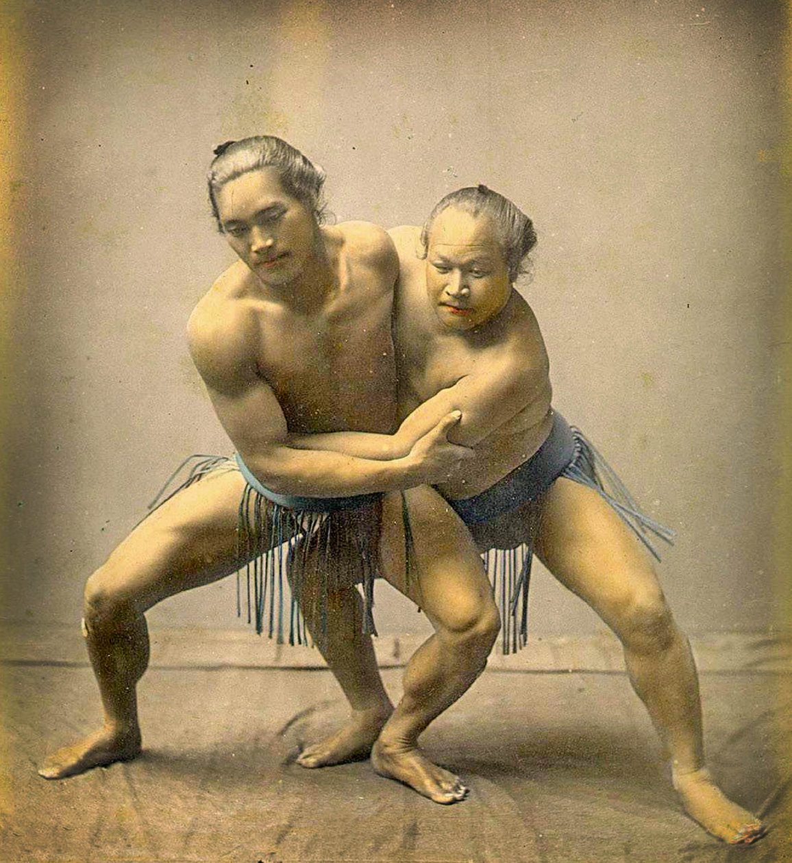 Sumobrottare, ca 1880 av Japanese School