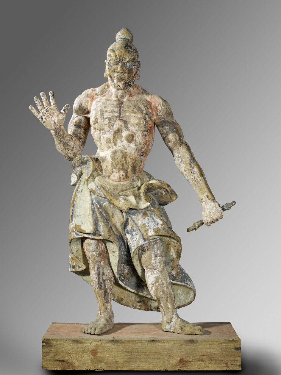 Temple Guardian, ca 1300-1400 (trä) av Japanese School