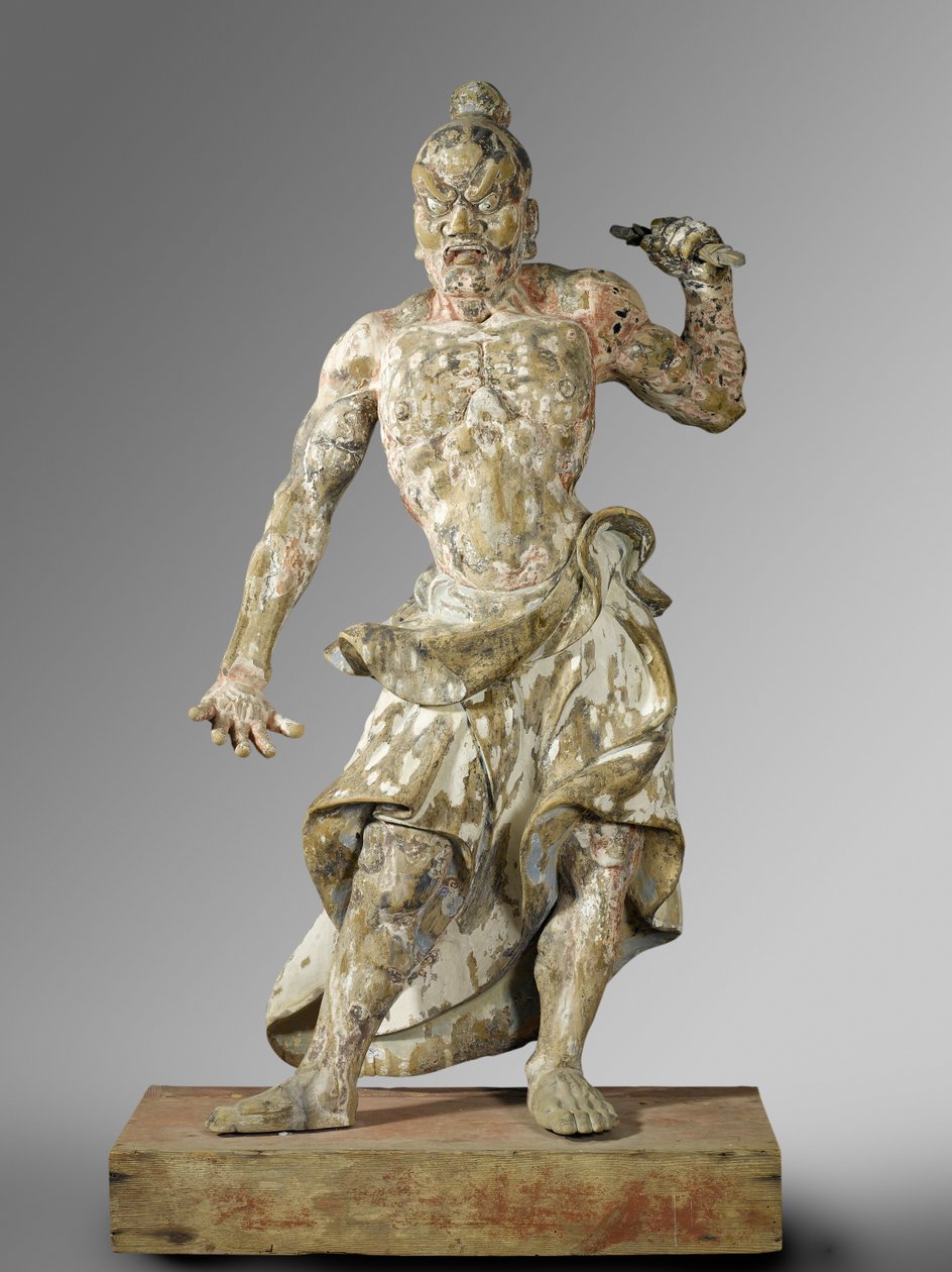 Temple Guardian, ca 1300-1400 (trä) av Japanese School