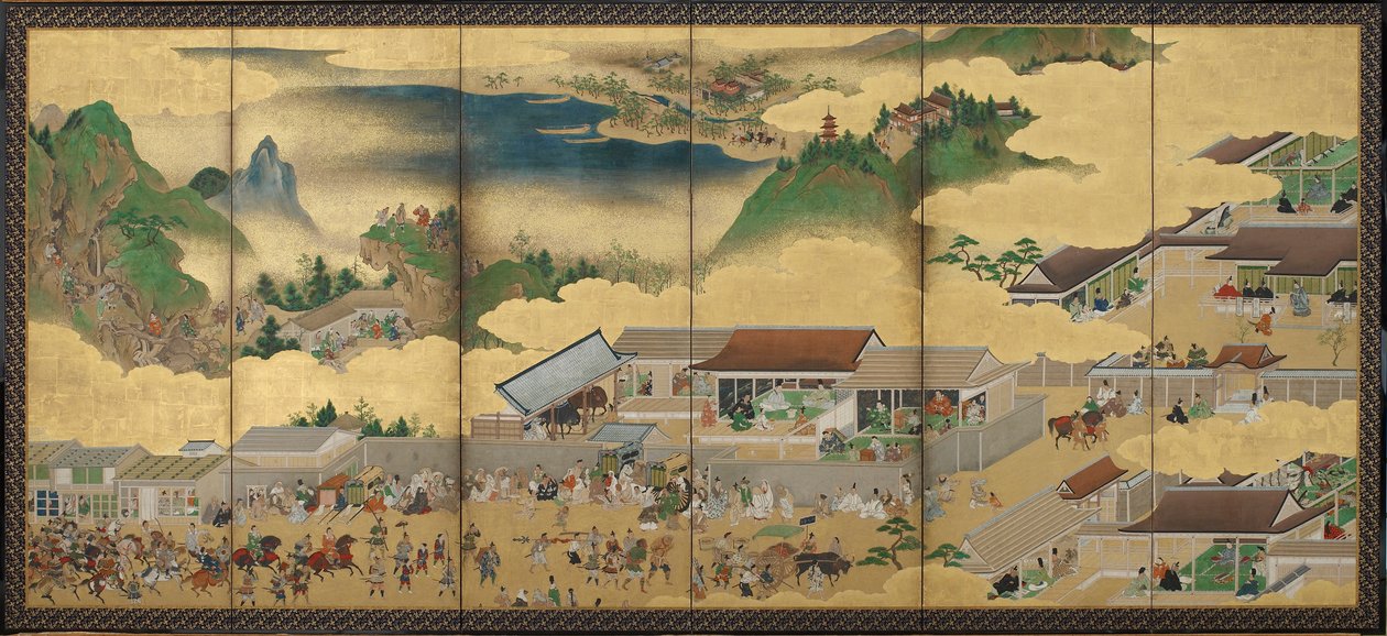 The Tale of Shuten Doji, Edo-period, ca 1625-50 (bläck, ogenomskinlig akvarell och guld på papper) av Japanese School