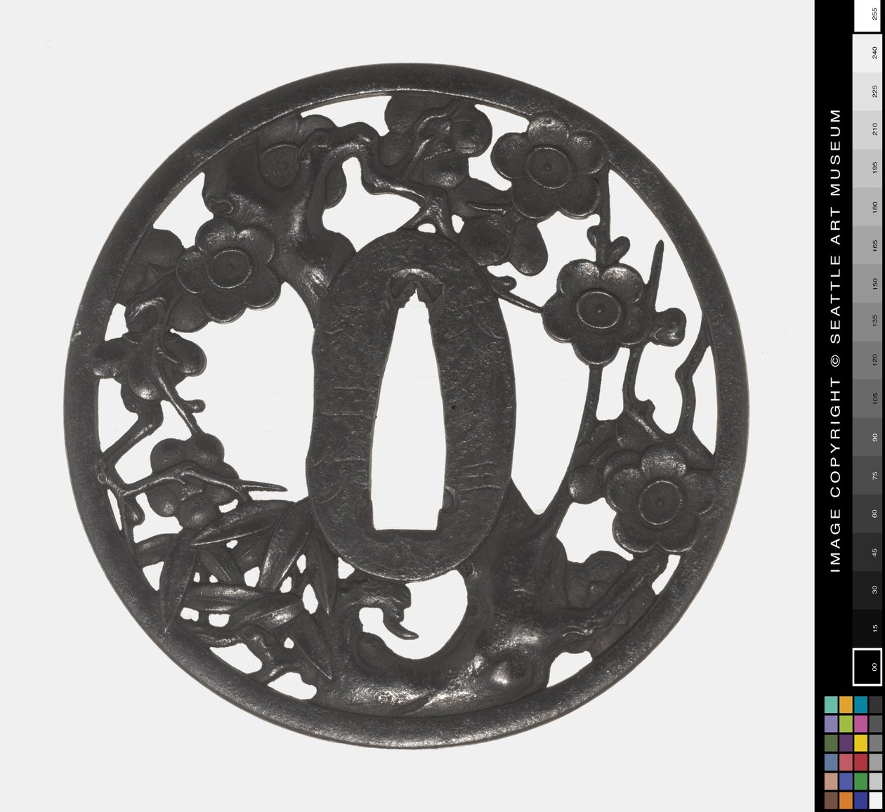 Tsuba: Gren av blommande körsbär, tidigt 1700-talet (järn) av Japanese School