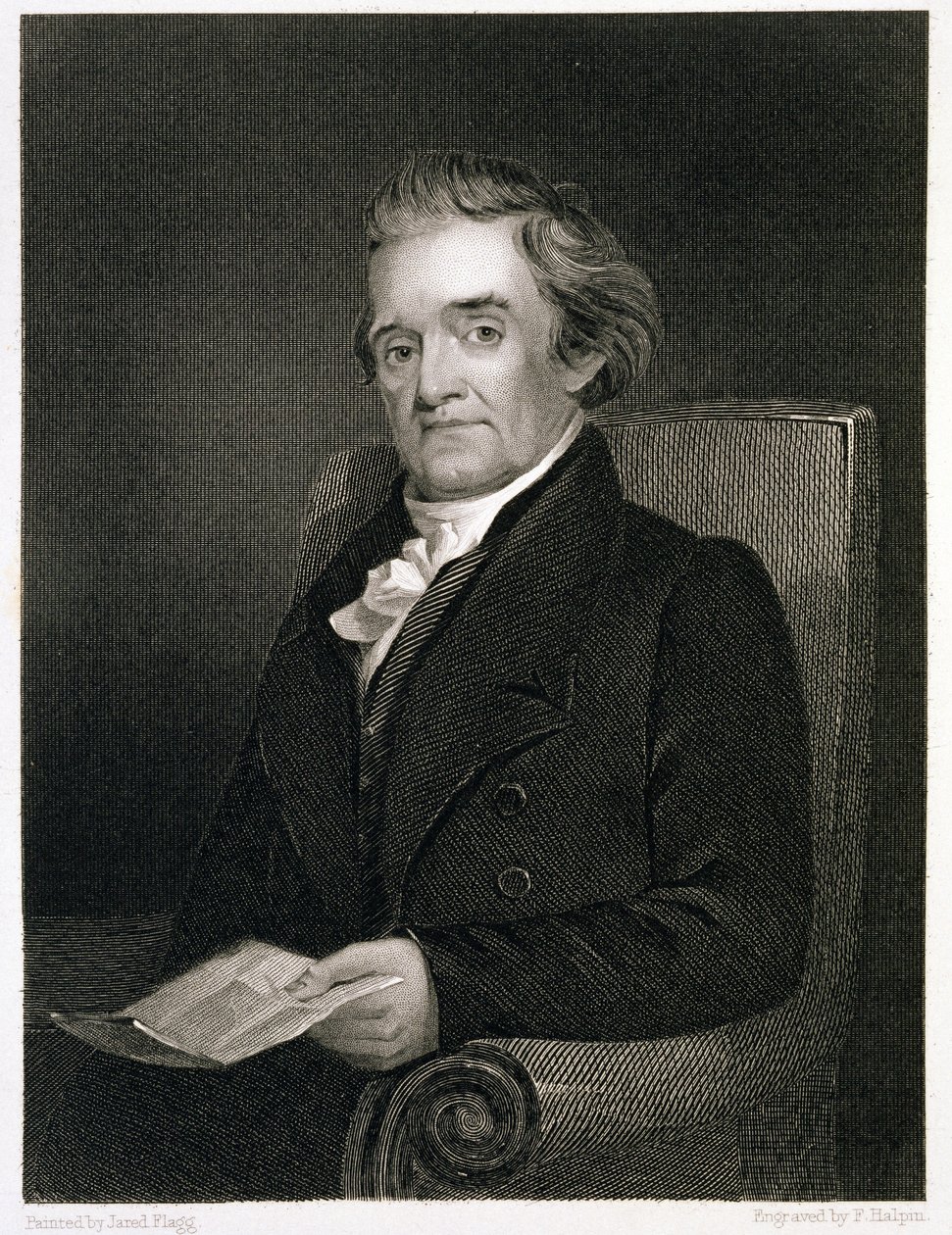 Noah Webster (1758-1843) graverad av Frederick W. Halpin (1805-80) av Jared Bradley Flagg