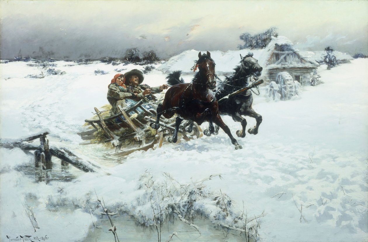 Slädefärden, 1896 av Jaroslav Friedrich Julius Vesin