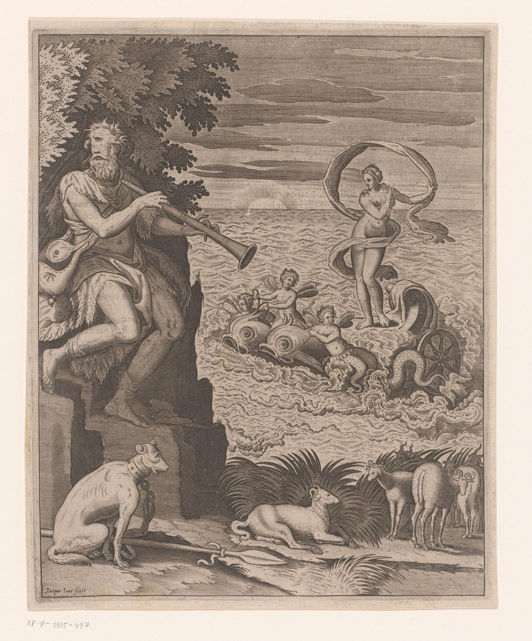 Triumf av Venus med Polyphemus på stranden av Jaspar de Isaac