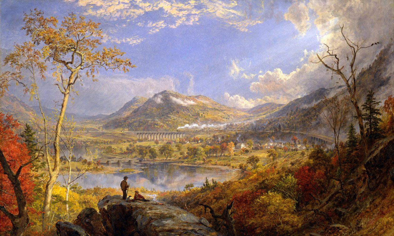 Starrucca Viadukt, Pennsylvania av Jasper Francis Cropsey