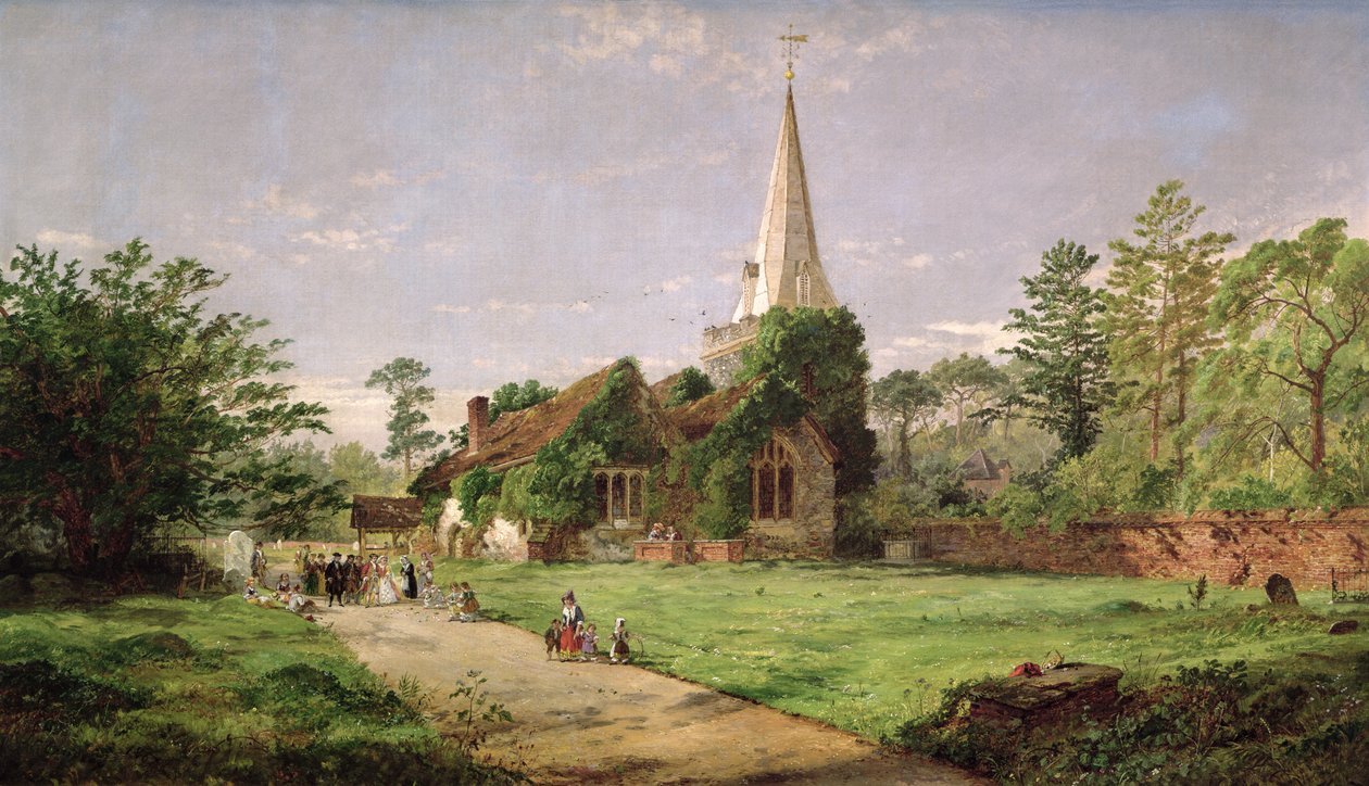 Stoke Poges kyrka av Jasper Francis Cropsey